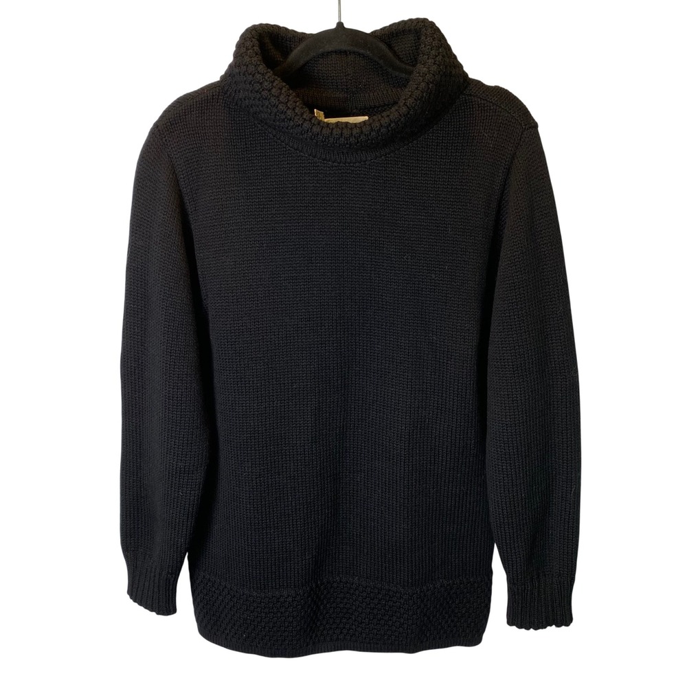 Vintage Virany Sweater Women M Black 100% Wool Cowl Neck Chunky Knit Germany